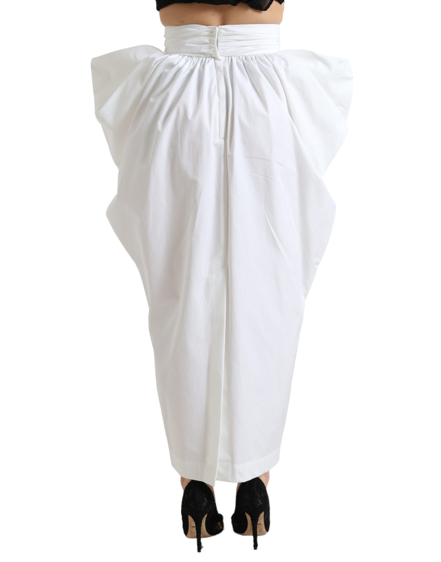 Elegant High Waist Cotton Maxi Skirt