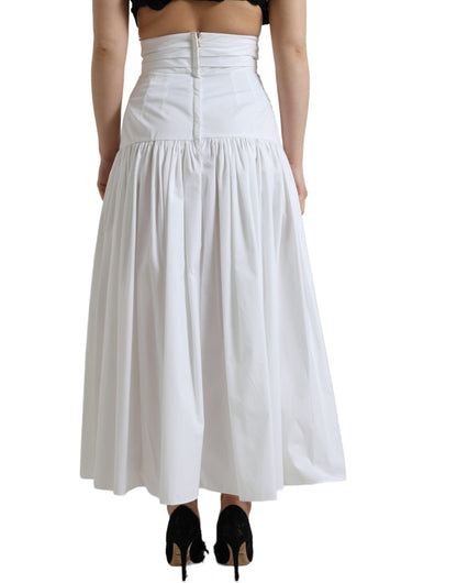 Elegant High Waist Cotton Maxi Skirt