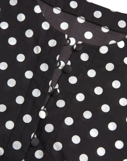 Elegant Polka Dot Shift Mini Dress