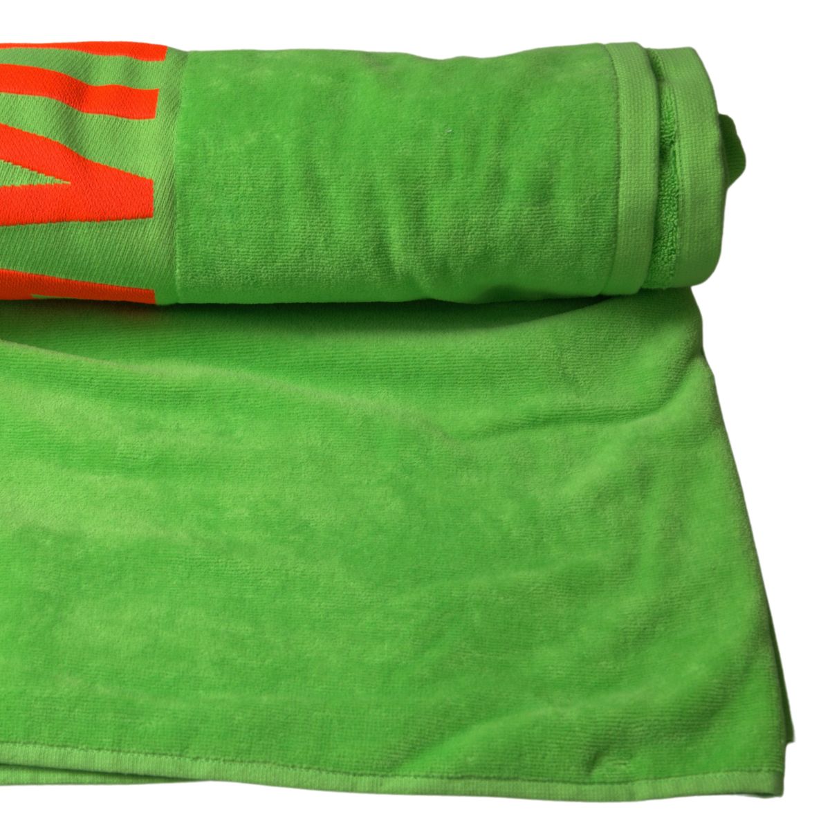 Chic Green Cotton Beach Towel