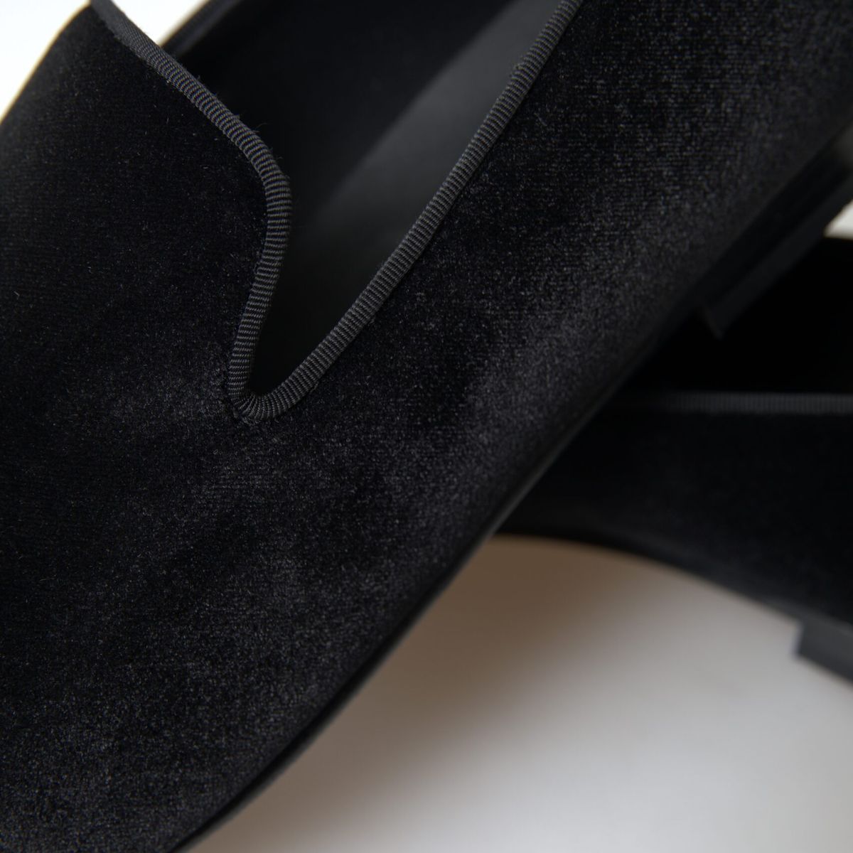 Elegant Velvet Black Loafers for Men