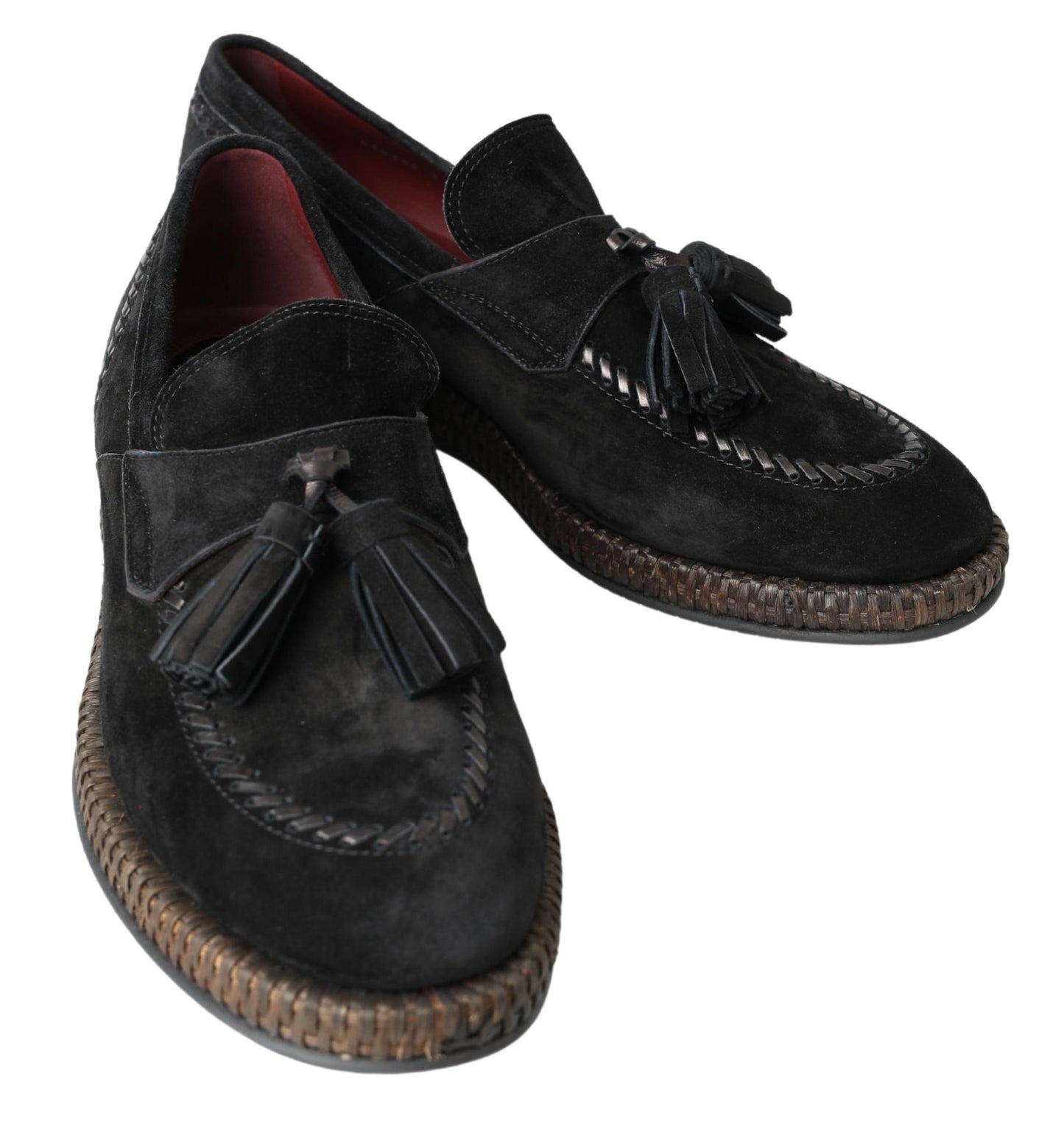 Elegant Black Suede Espadrilles Sneakers