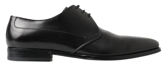 Classic Black Leather Derby Shoes