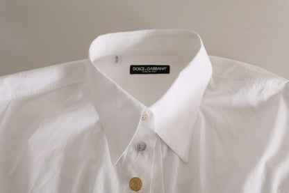 Elegant White Cotton Formal Shirt