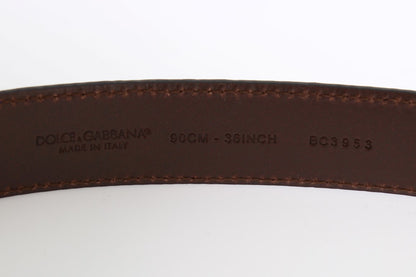 Purple Leather Gold Buckle Belt