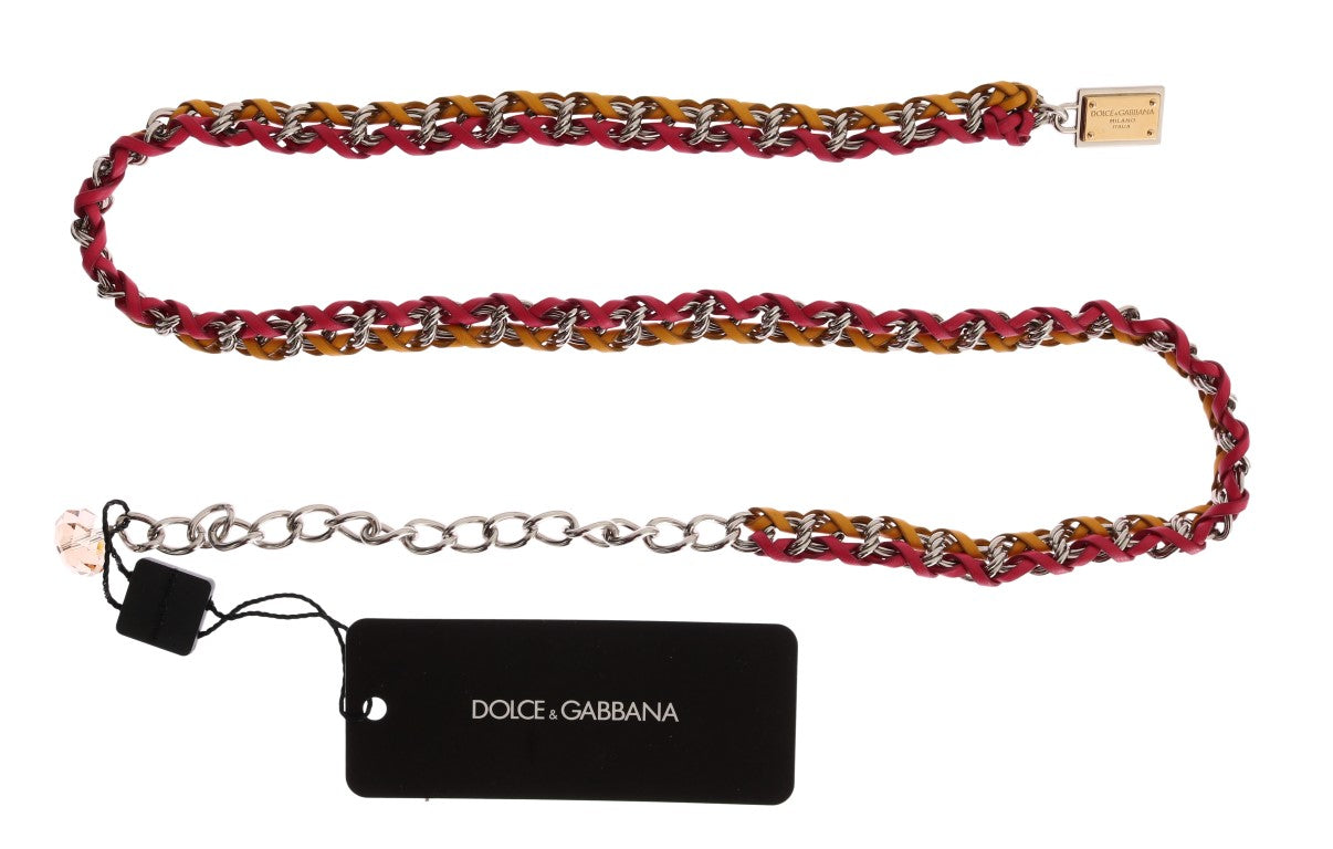 Elegant Multicolor Crystal-Embellished Belt