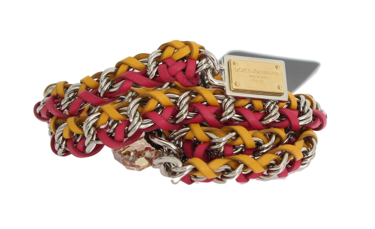 Elegant Multicolor Crystal-Embellished Belt