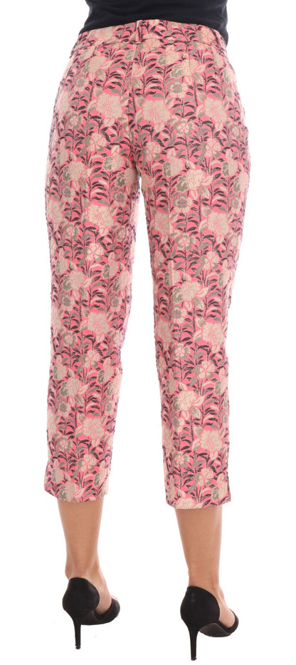 Elegant Floral Brocade Pants