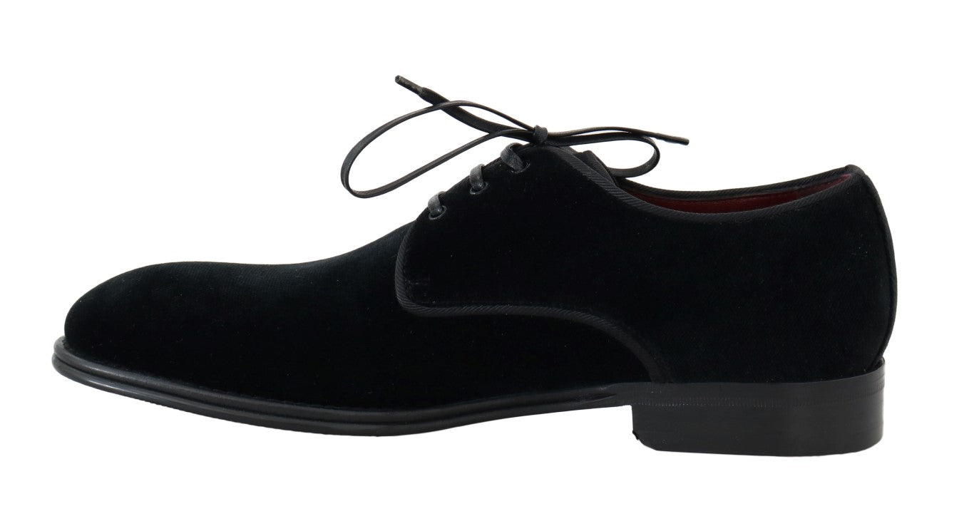 Black Velvet Dress Formal Derby Shoes