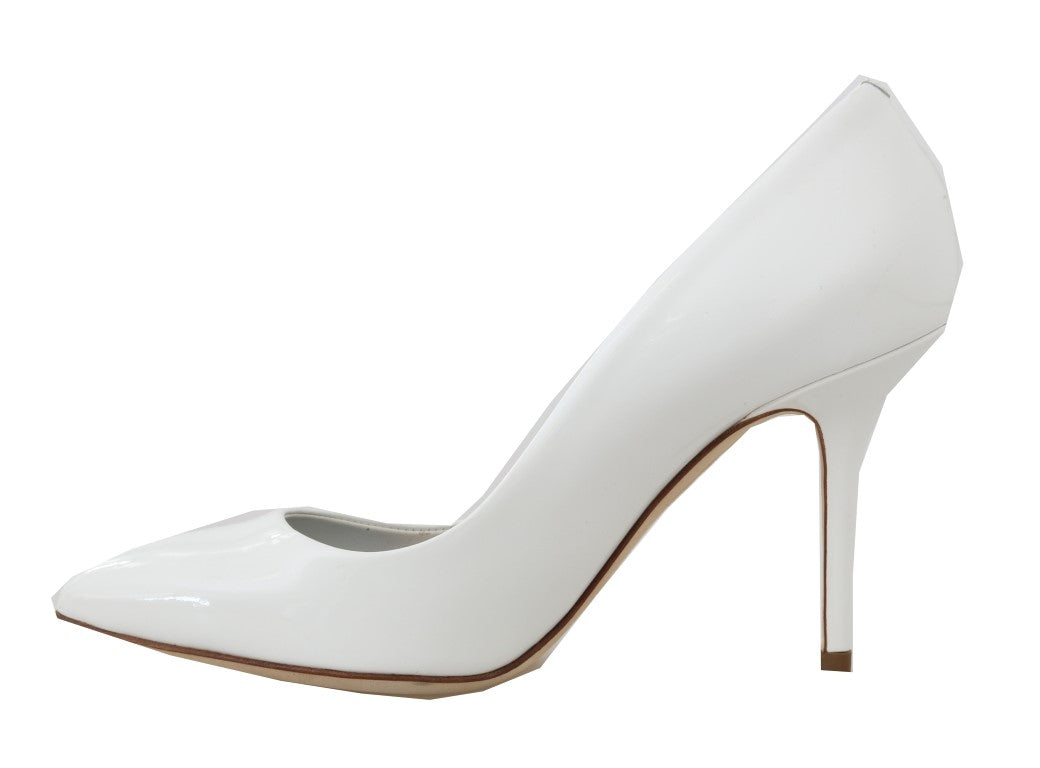 White Patent Leather Pumps