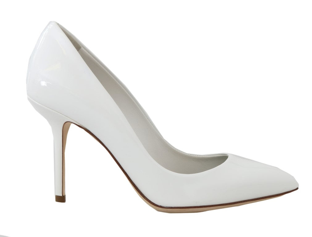 White Patent Leather Pumps