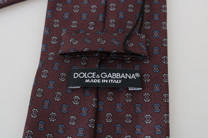 Bordeaux Silk Patterned Tie