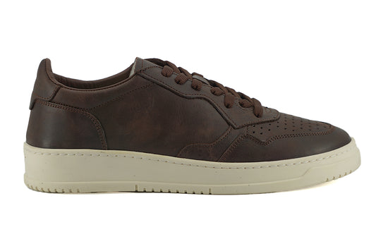 Brown Leather Low Top Sneakers