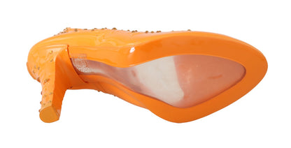 Orange CINDERELLA Crystal Shoes