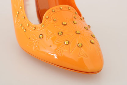 Orange CINDERELLA Crystal Shoes