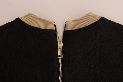 Enchanted Sequined Black Brocade Sweater