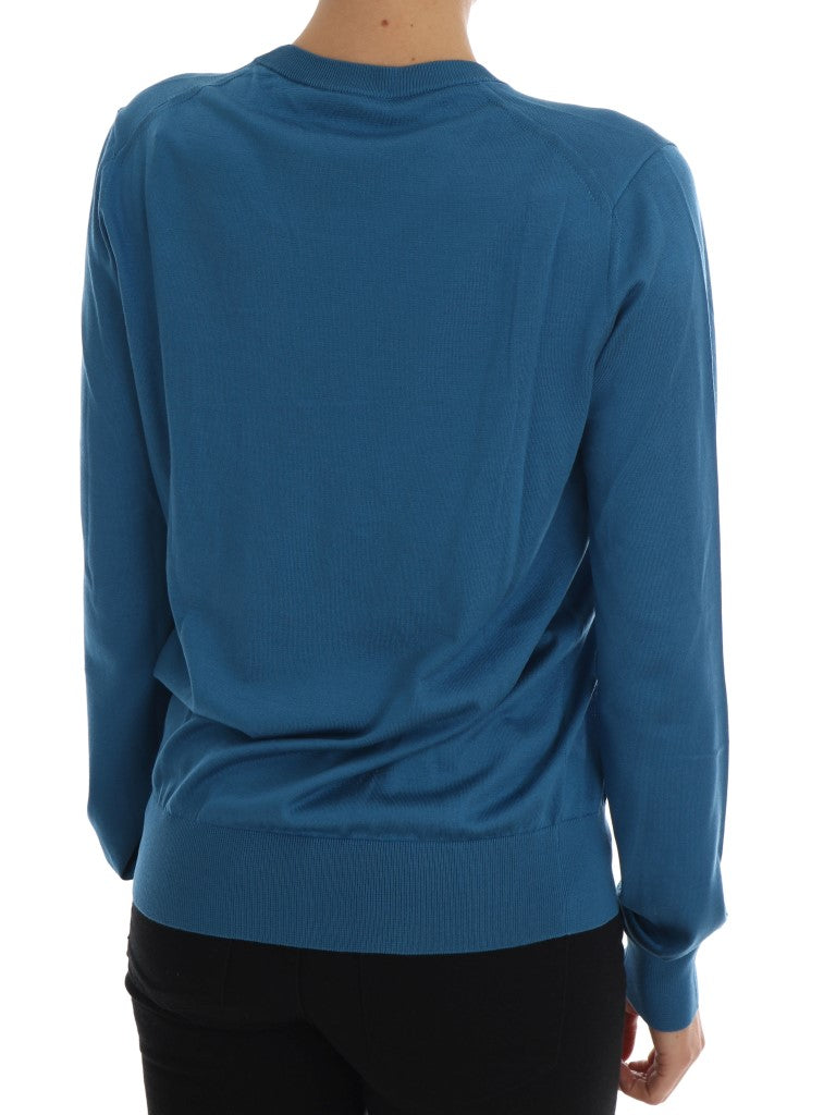 Blue Silk Love is Pullover Sweater