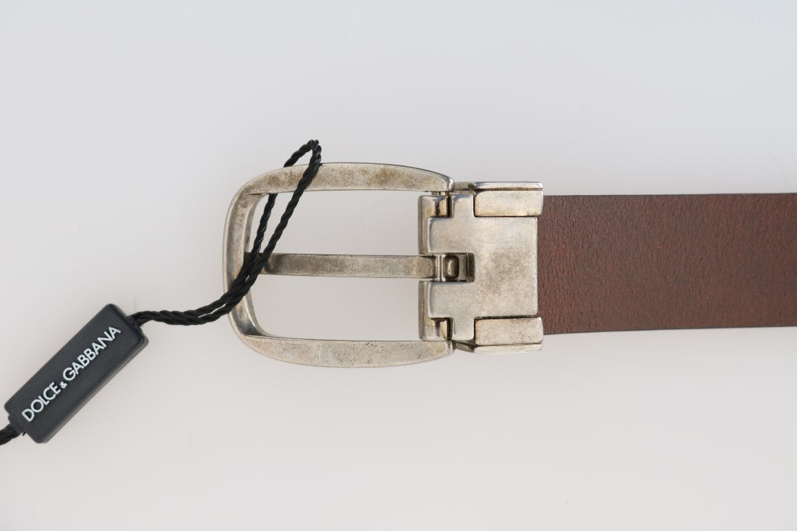 Yellow Leather Gray Vintage Buckle Belt
