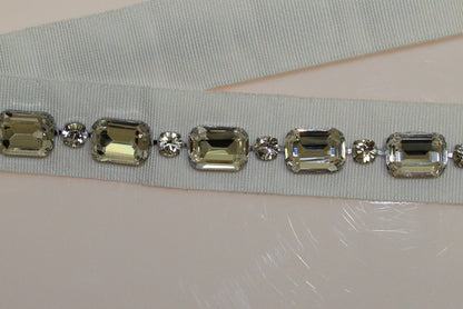 White Crystal Stones Waist Belt
