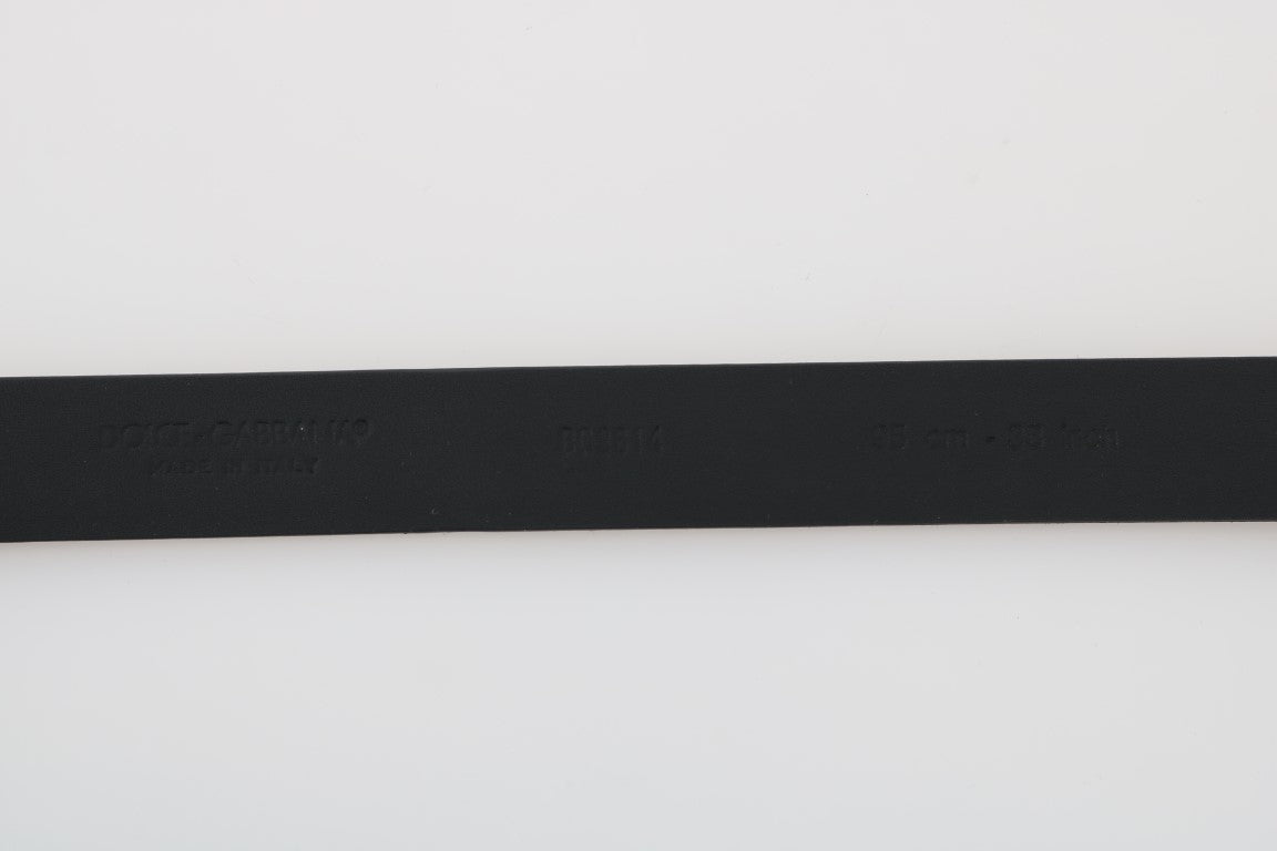 Black Leather Fur Silver Buckle Belt