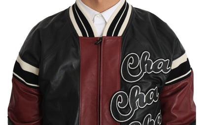 Exquisite Sheepskin Leather Bomber Jacket