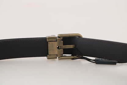 Brown Suede Leather Gold Buckle Mens Belt