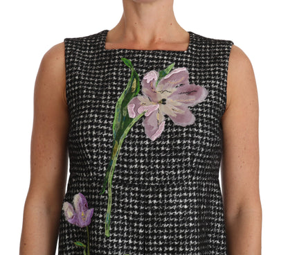 Gray Tulip Embroidered A-Line Shift Dress