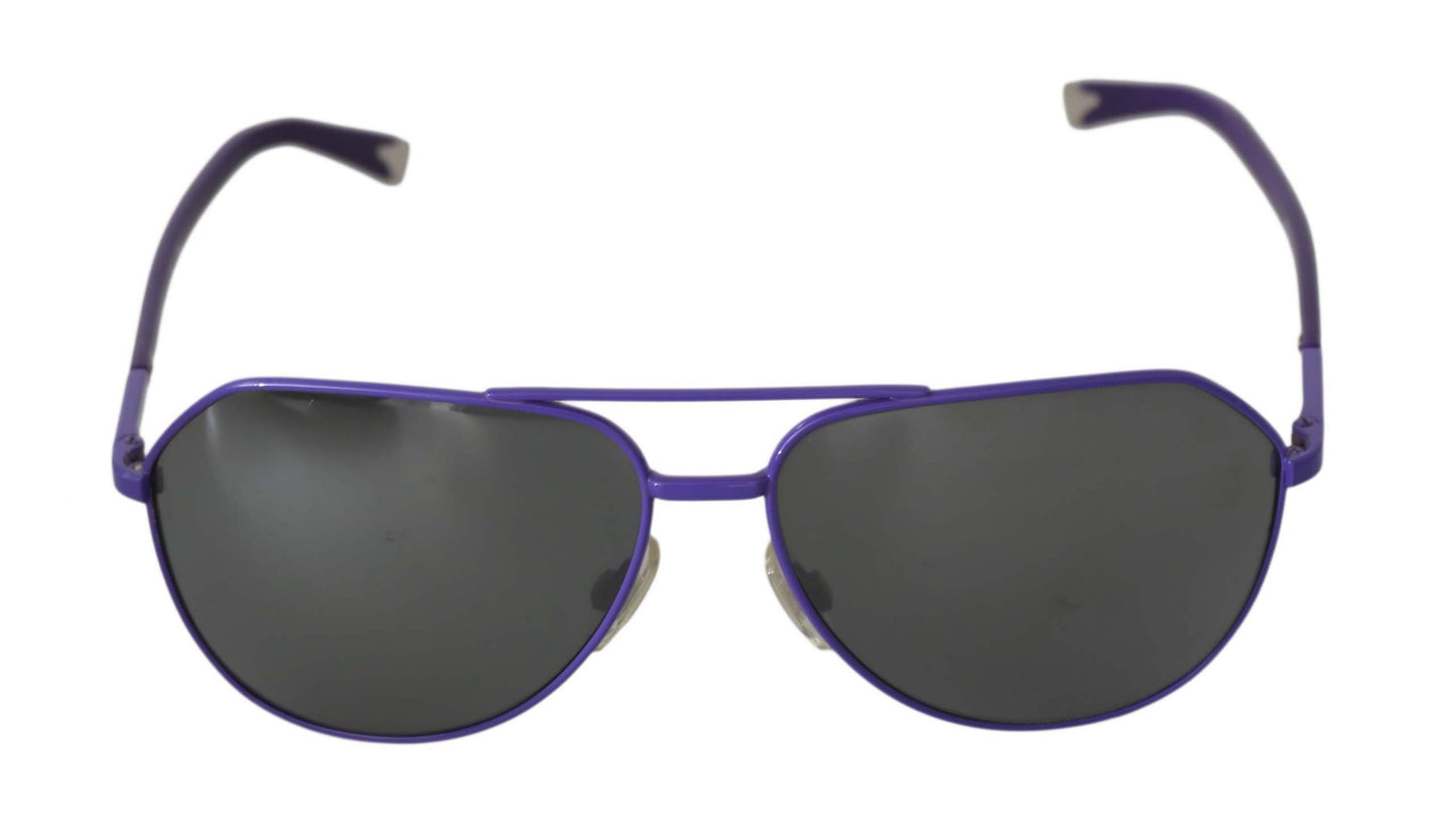 Purple Aviator DG2094 Pilot Gray Lenses Sunglasses
