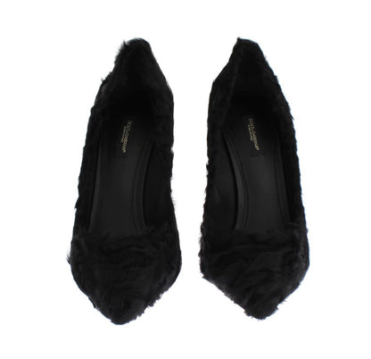 Black Sheepskin Bellucci Pumps