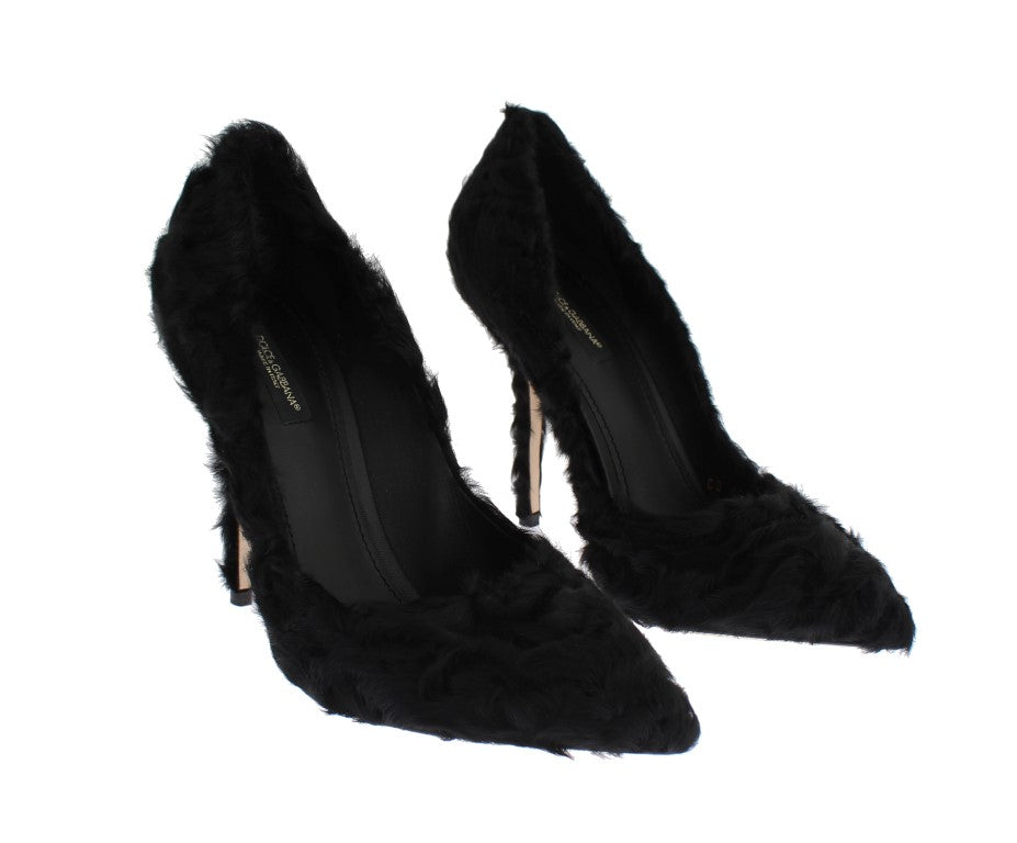 Black Sheepskin Bellucci Pumps