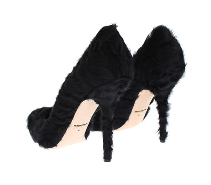 Black Sheepskin Bellucci Pumps