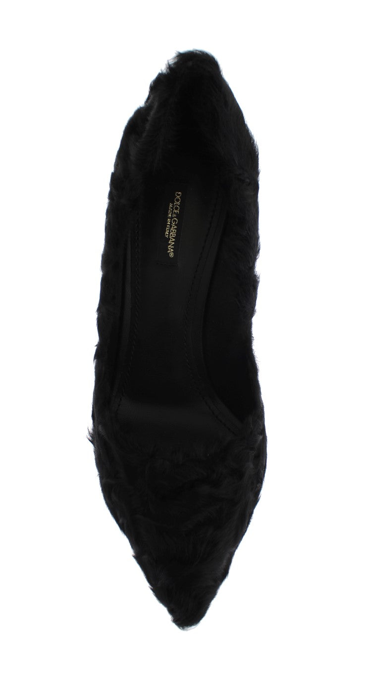 Black Sheepskin Bellucci Pumps