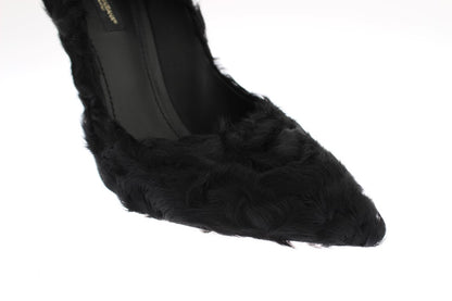 Black Sheepskin Bellucci Pumps