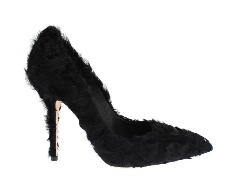 Black Sheepskin Bellucci Pumps