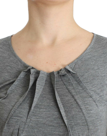 Gray 3/4 sleeves jumper top