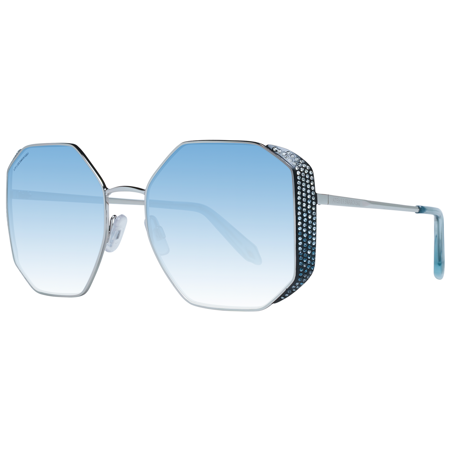 Elegant Silver Trapezium Sunglasses