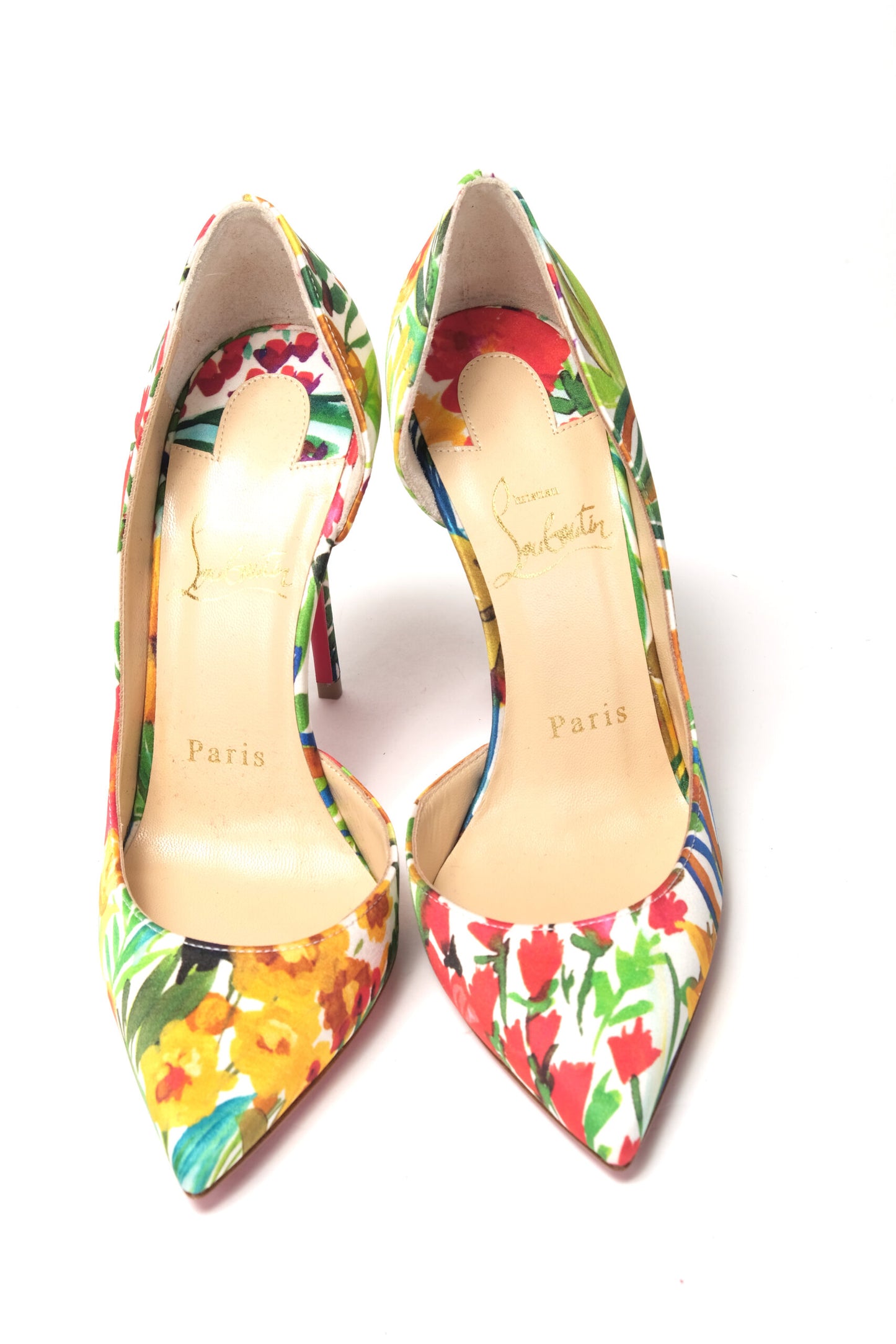Multicolor Flower Printed High Heels Pumps Shoes