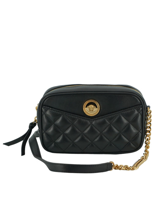 Elegant Small Black Leather Crossbody Bag