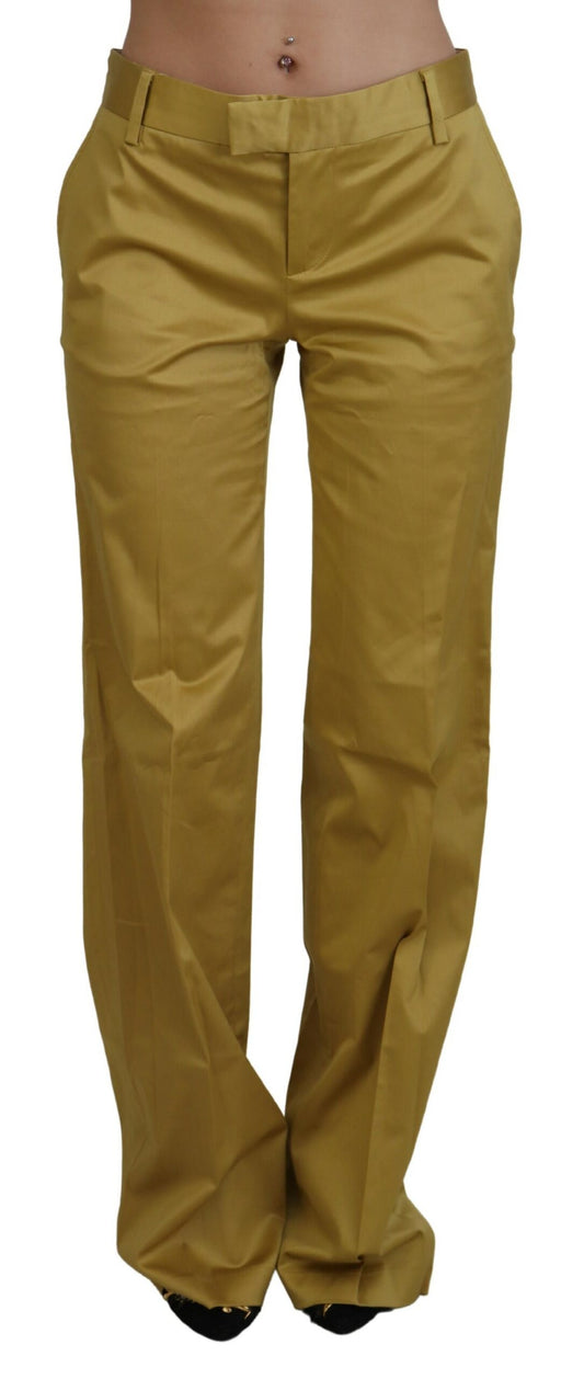 Elegant Gold Straight Fit Pants
