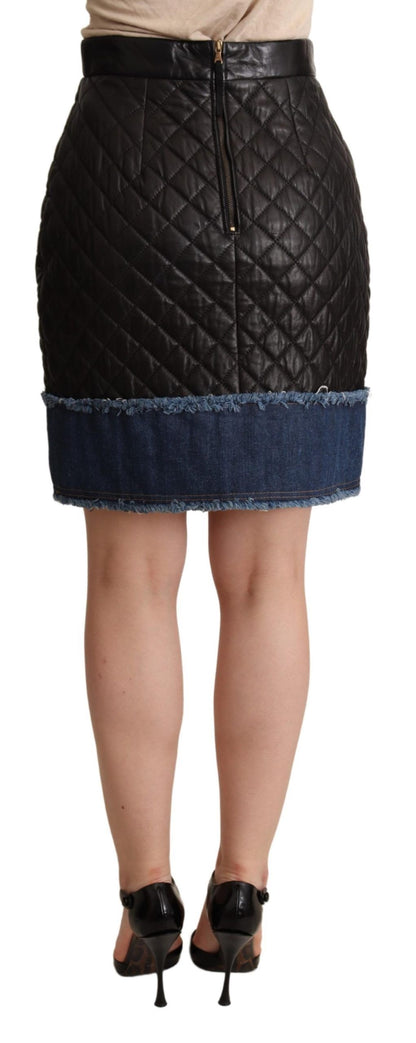 Sleek High-Waist Leather Mini Skirt