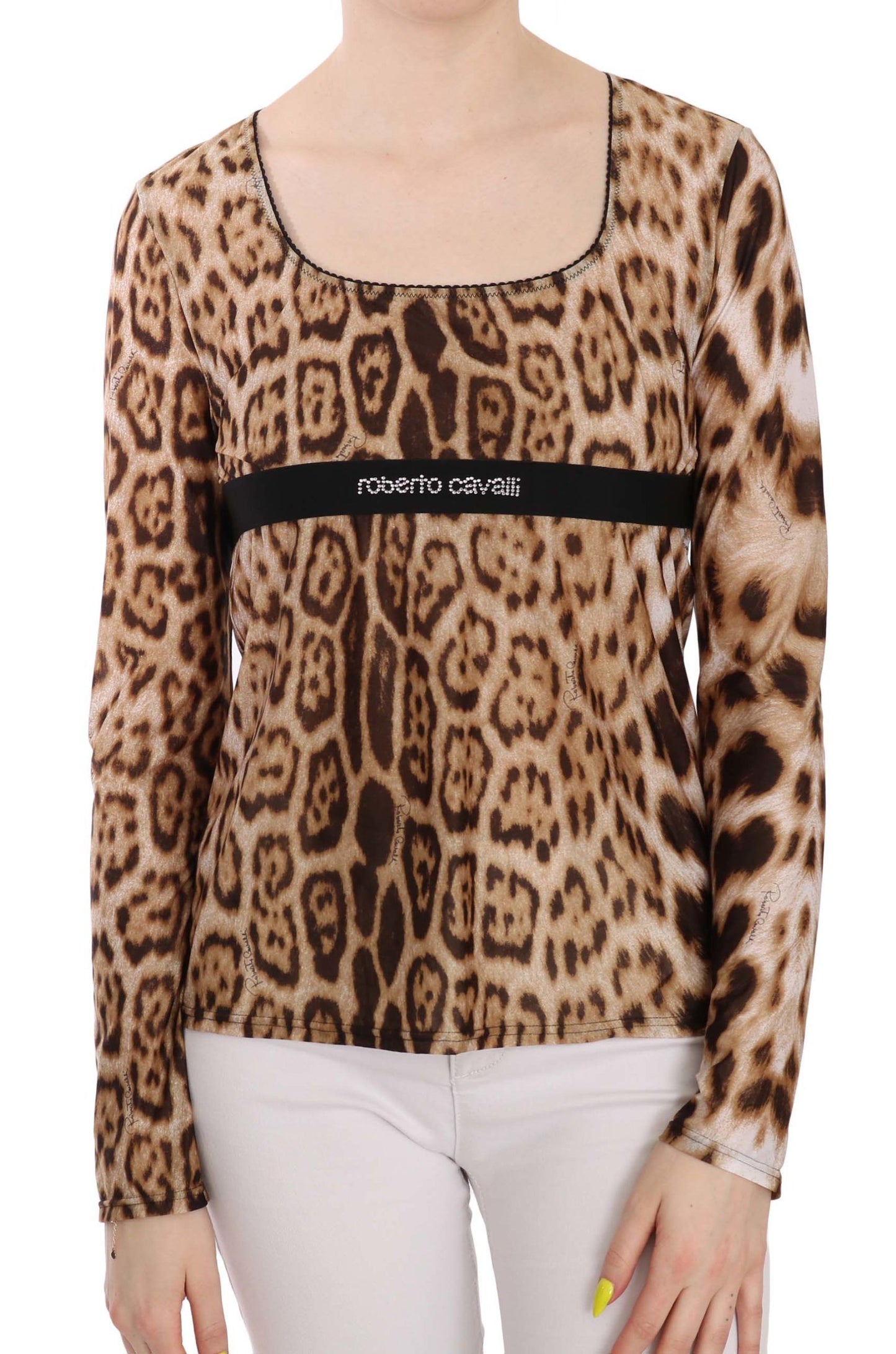 Elegant Leopard Long Sleeve Top