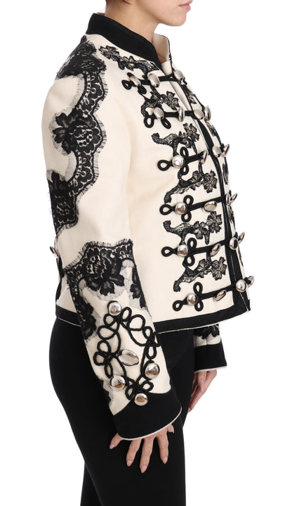Elegant Off-White Baroque Jacket