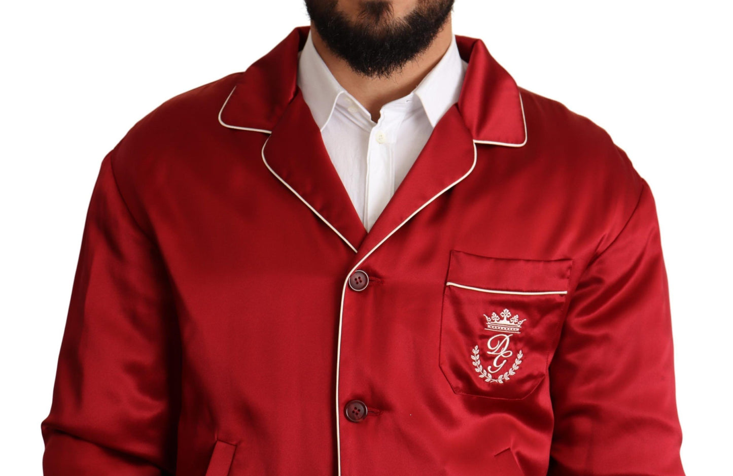 Sumptuous Silk Red Bomber Jacket