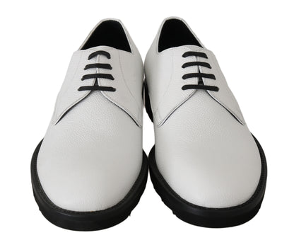 Elegant White Formal Leather Shoes