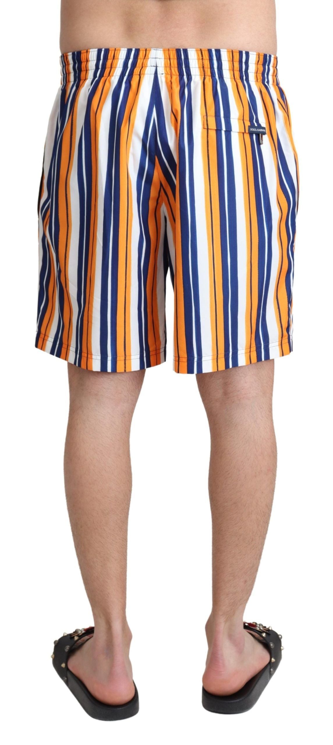 Multicolor Striped Swim Shorts Trunks