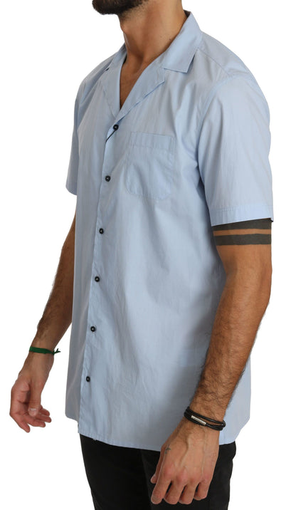 Blue Short Sleeve 100% Cotton Top Shirt