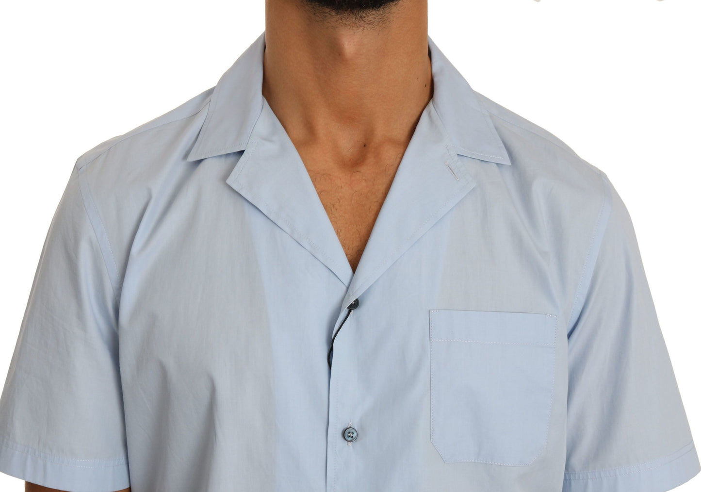 Elegant Blue Cotton Casual Shirt