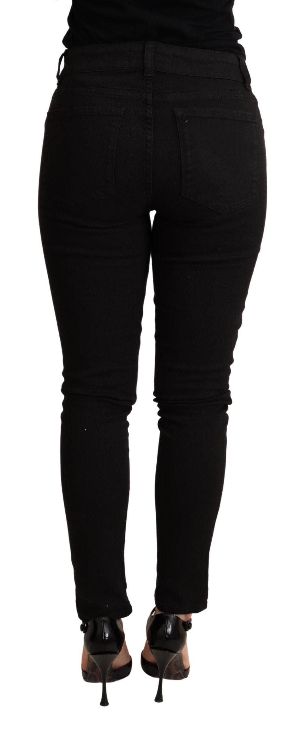 Elegant Slim Black Skinny Jeans