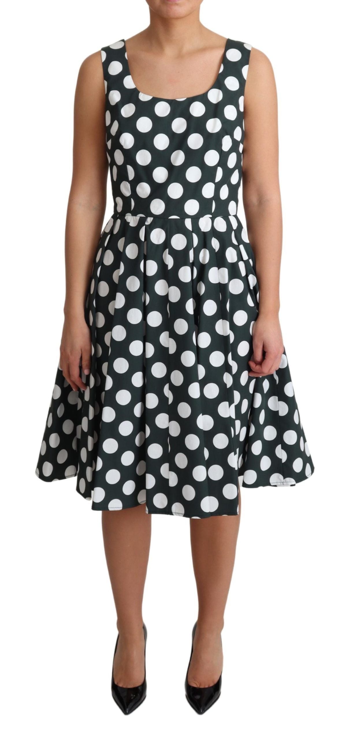 Chic Polka Dot A-line Sleeveless Dress