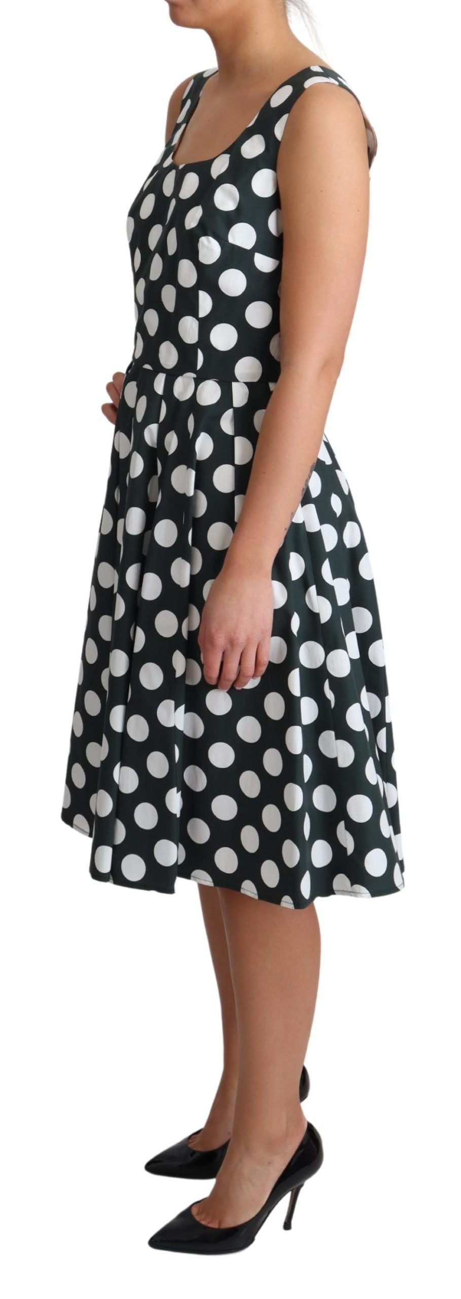 Chic Polka Dot A-line Sleeveless Dress